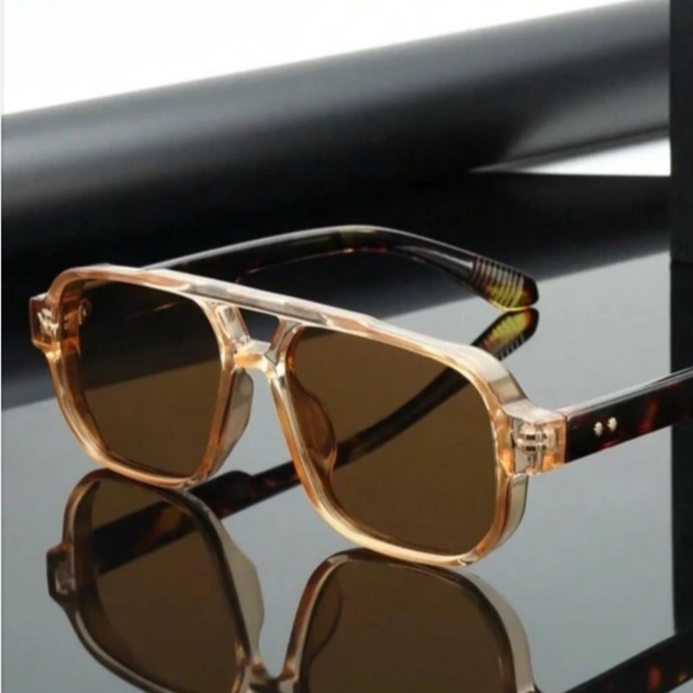 Stylish Brown and Tan Sunglasses